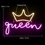 queen – Kruunu – LED-neonkyltti (5 V USB)