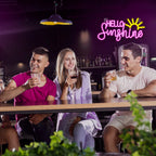 HELLO Sunshine – Aurinko – LED-neonkyltti (5 V USB)