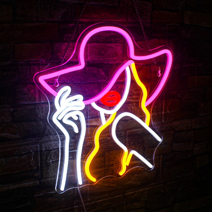 Cowboy Hat 5V Mini USB LED Neon Sign - Budget Friendly