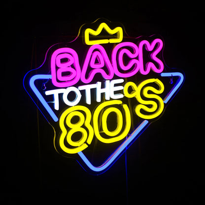 Back to the 80s 5V Mini USB LED Neon Sign - Budget Friendly