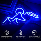 Vuoret ja auringonlasku – LED-neonkyltti (5 V USB)