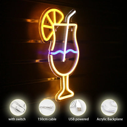 Drink Cup 5V Mini USB LED Neon Sign - Budget Friendly