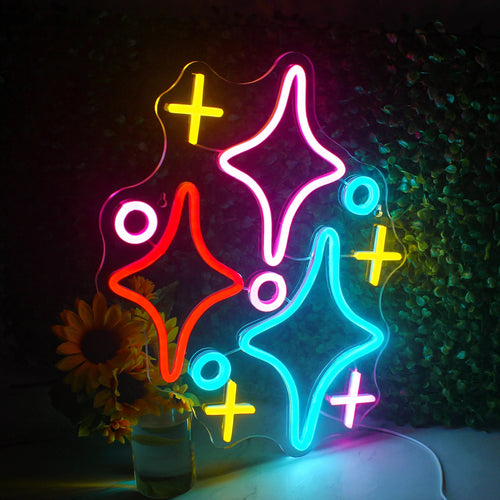 Stjärnor – LED-neonskylt (5 V USB)