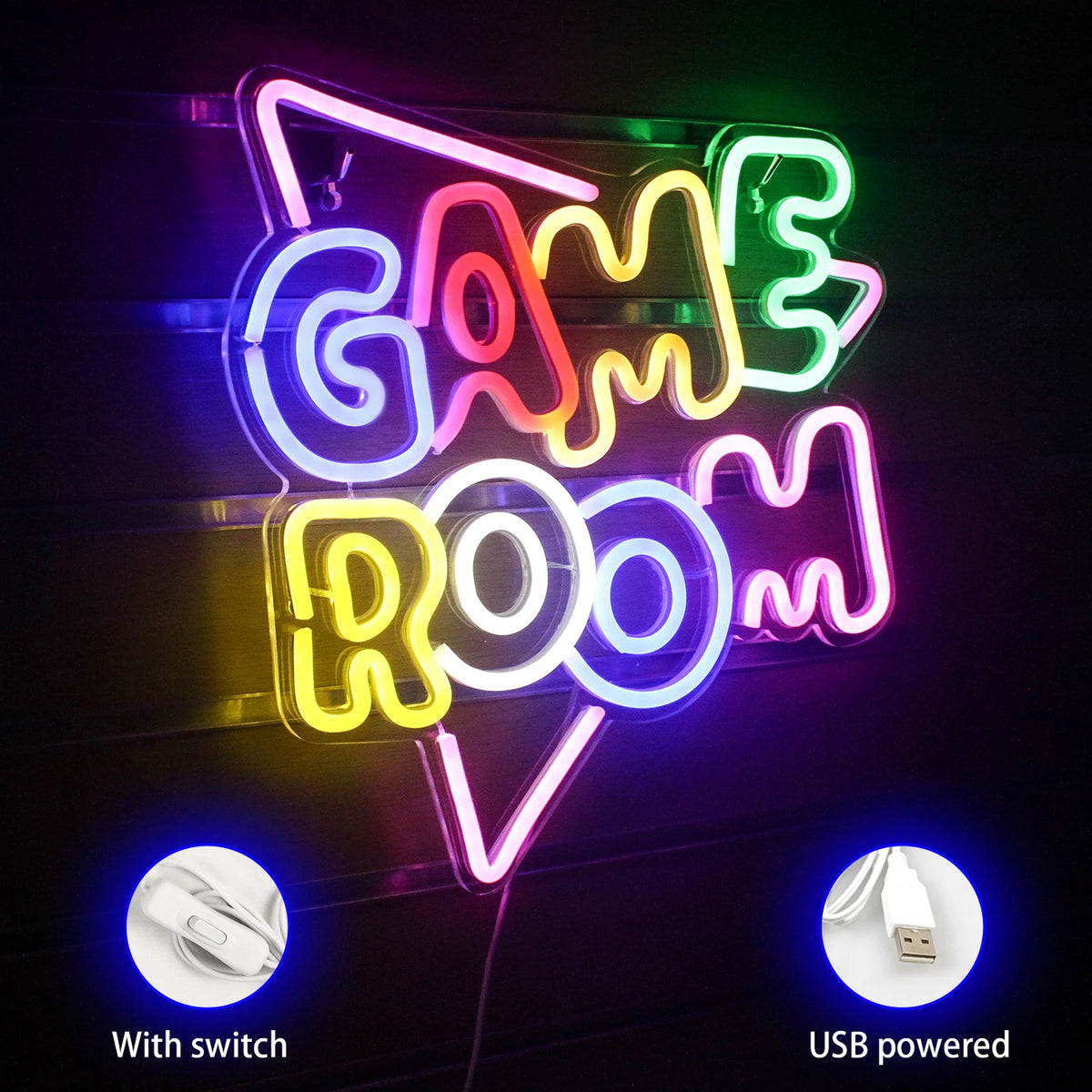 Game – LED-neonkyltti (5 V USB)