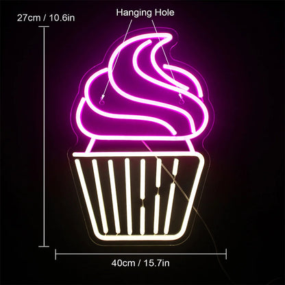 Cupcake 5V Mini USB LED Neon Sign - Budget Friendly