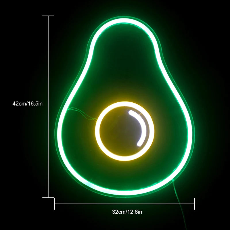 Avocado 5V Mini USB LED Neon Sign - Budget Friendly