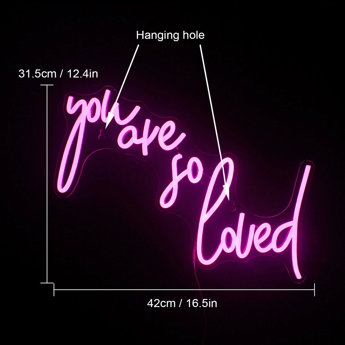 You Are So Loved – LED-neonkyltti (5 V USB)