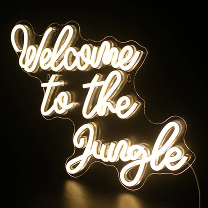 Welcome to the Jungle 5V Mini USB LED Neon Sign - Budget Friendly