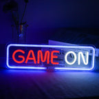 GAME ON – Pyöristetty suorakaidekehys – LED-neonkyltti (5 V USB)
