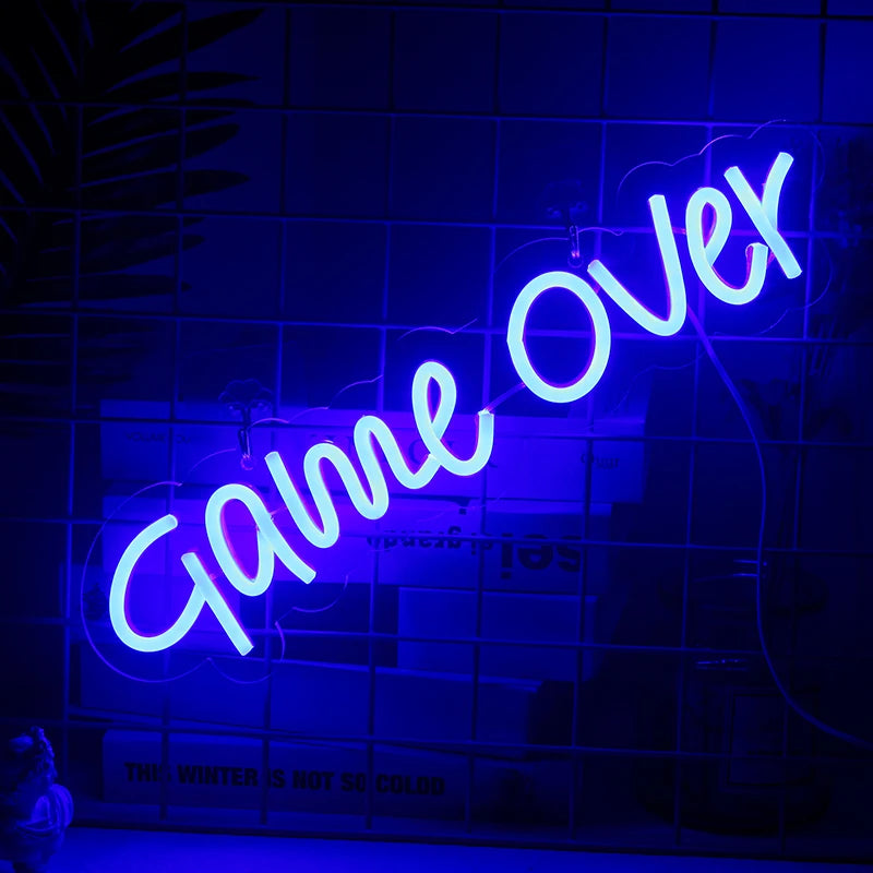 Game Over – LED-neonkyltti (5 V USB)