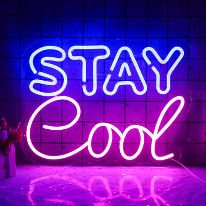 Stay Cool 5V Mini USB LED Neon Sign - Budget Friendly