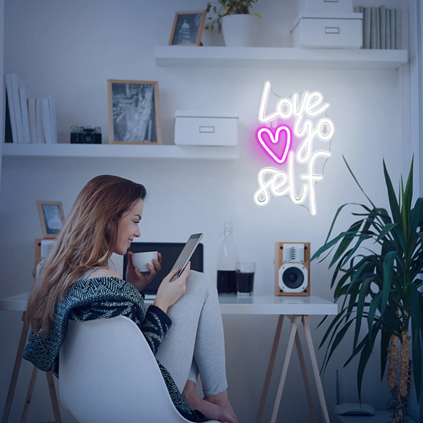 Love Yourself 5V Mini USB LED Neon Sign - Budget Friendly