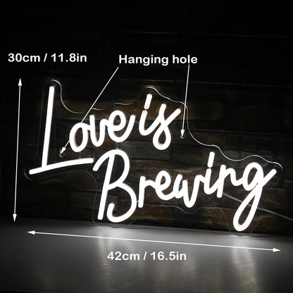 Love is Breaing 5V Mini USB  LED Neon Sign - Budget-Friendly