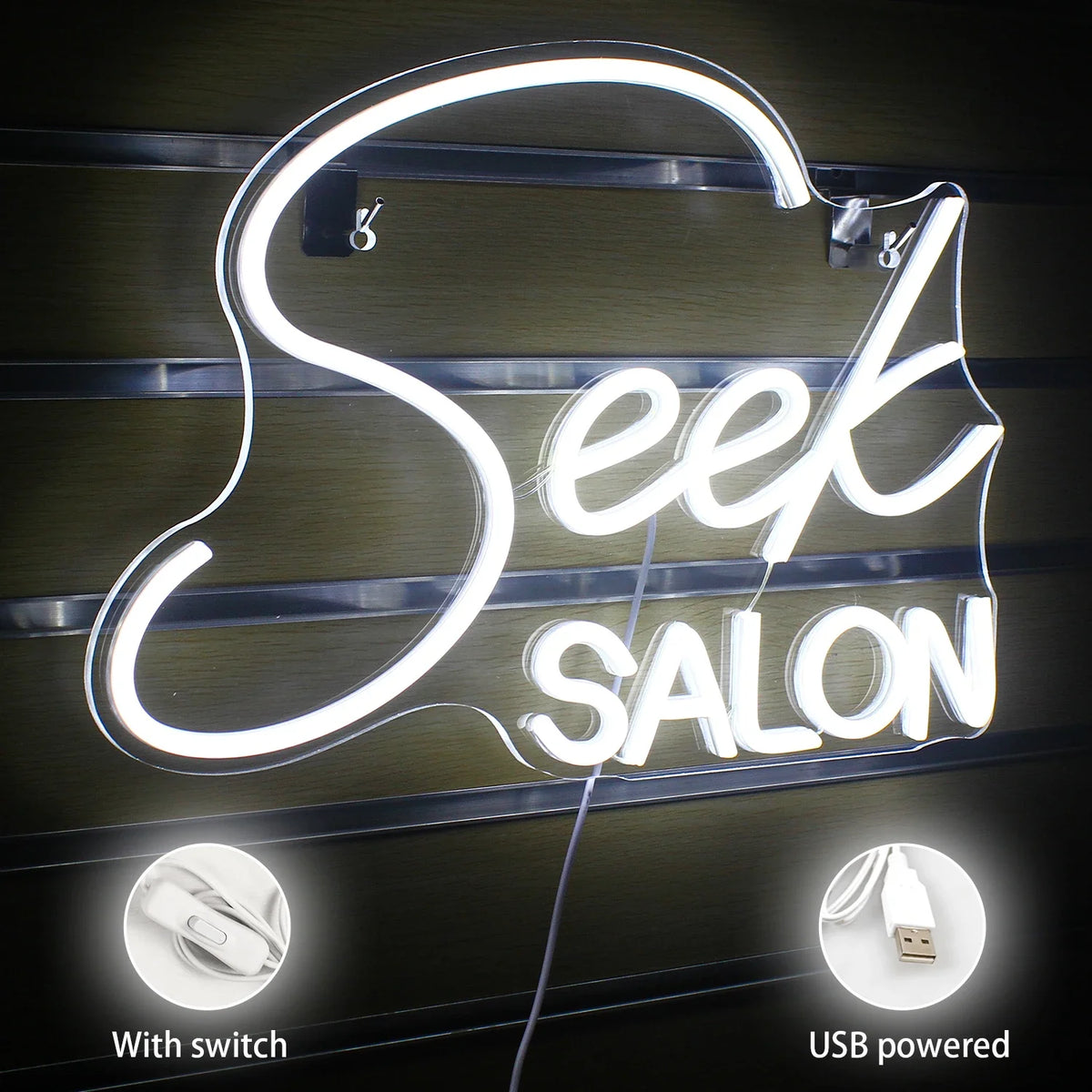 Seek SALON – LED-neonvalomainos (5 V USB)
