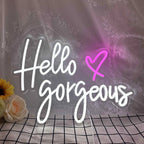Hello Gorgeous 5V USB LED Neon Sign - Budget Friendly