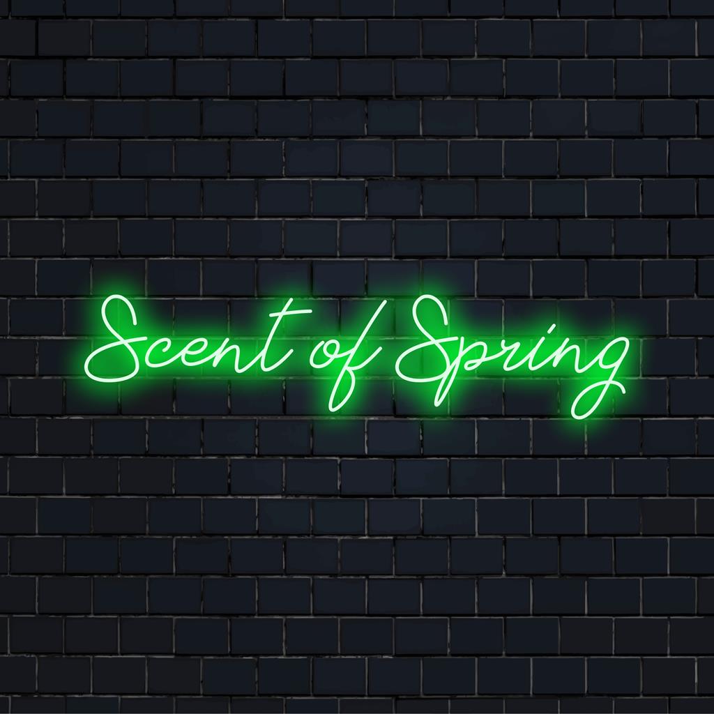 Artistic custom LED Scent Of Spring neon sign, vibrant addition to any decor; personalized uniqueness shines bright.