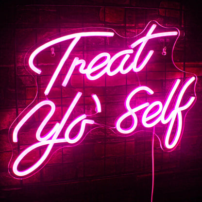 Treat You Self 5V Mini USB LED Neon Sign - Budget Friendly