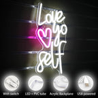 Love Yo Self 5V USB LED Neon Sign - Budget Friendly