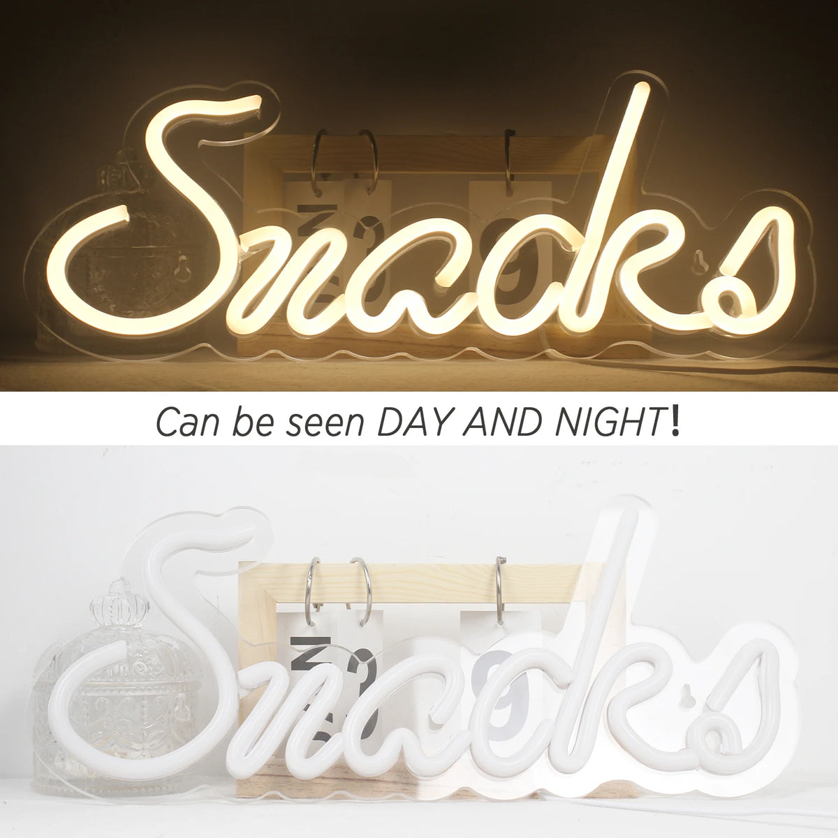 Snacks – LED-neonvalomainos (5 V USB)