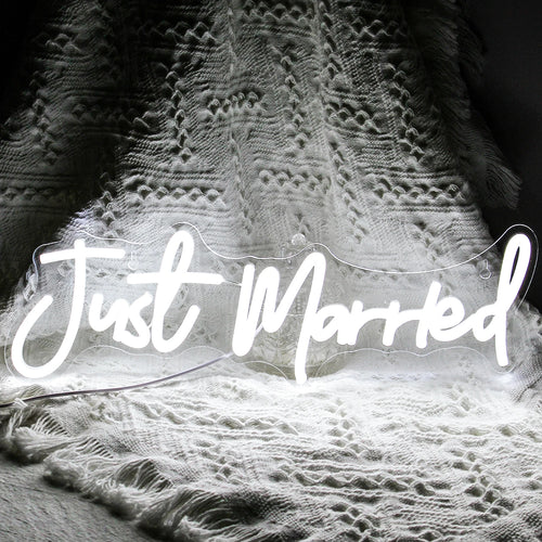 Just Married Wedding – LED-neonskylt (5 V USB)