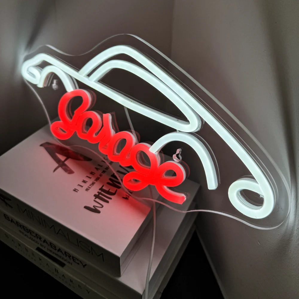 Garage 5V Mini USB LED Neon Sign - Budget Friendly