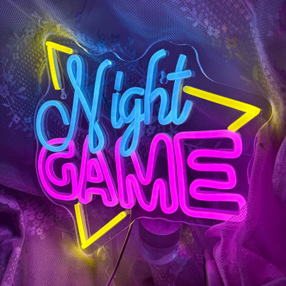 Game Night 5V Mini USB LED Neon Sign - Budget Friendly