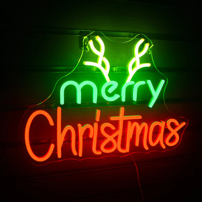 Merry Christmas 5V Mini USB LED Neon Sign - Budget Friendly