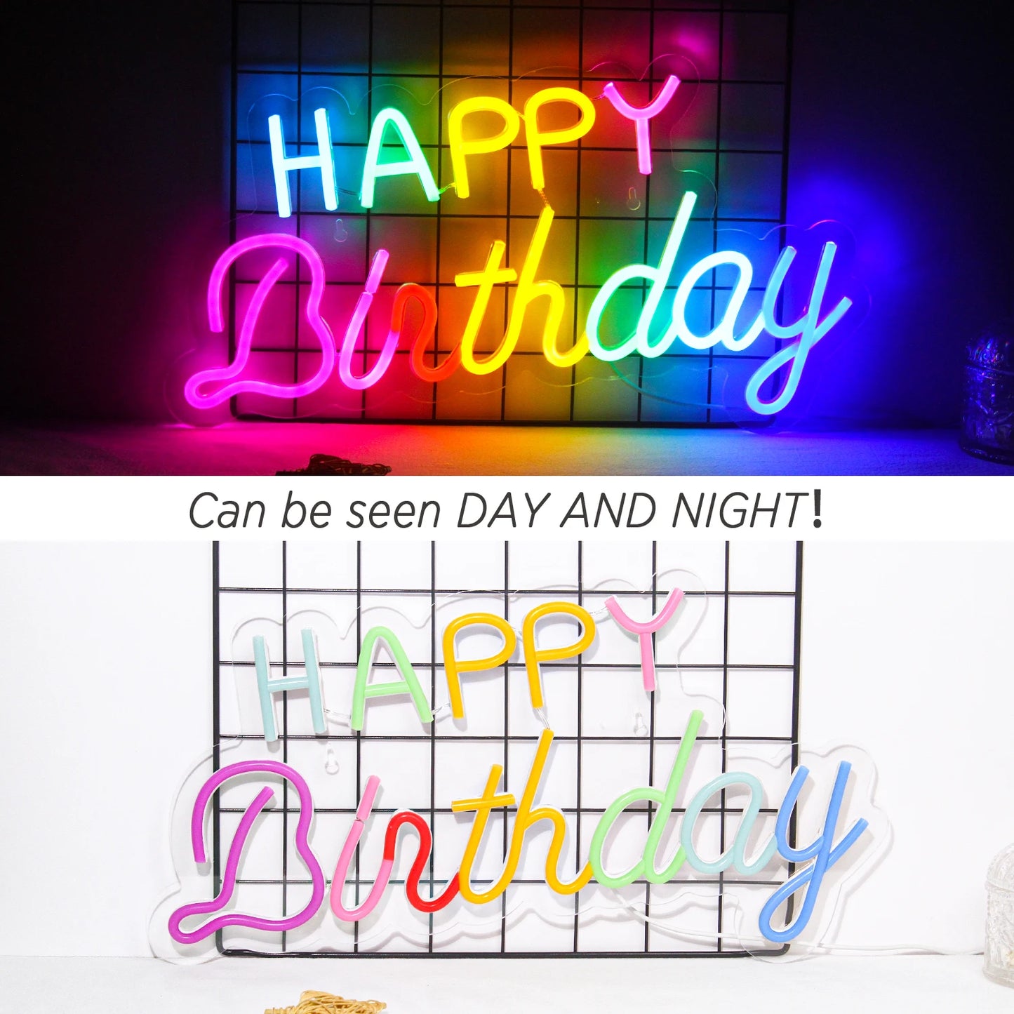 Happy Birthday 5V Mini USB LED Neon Sign - Budget Friendly