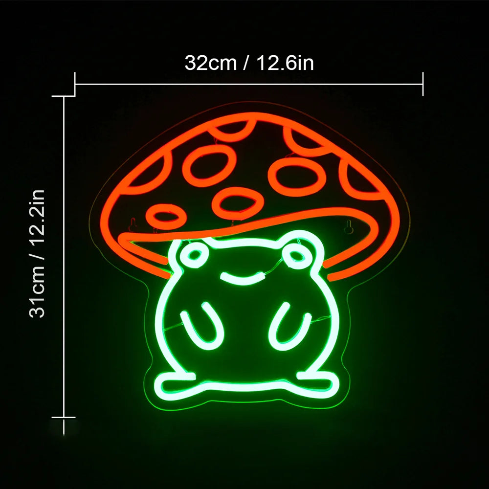 Cute Anime Frog 5V Mini USB  LED Neon Sign - Budget Friendly