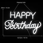 Happy Birthday – LED-neonkyltti (5 V USB)