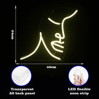 Kasvot – LED-neonkyltti (5 V USB)