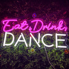 Eat, Drink, DANCE – LED-neonvalomainos (5 V USB)
