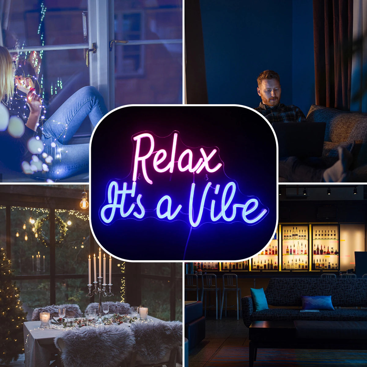 Relax It's a Vibe – LED-neonkyltti (5 V USB)