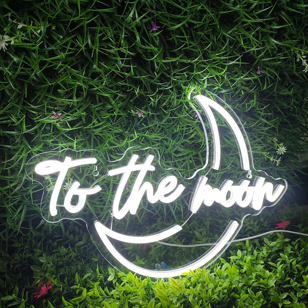 To The Moon – LED-neonkyltti (5 V USB)