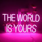 The World Is Yours 5V Mini USB LED Neon Sign - Budget Friendly