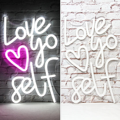 Love Yourself 5V Mini USB LED Neon Sign - Budget Friendly