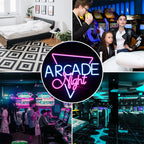 Arcade Night – Kolmiokehys – LED-neonkyltti (5 V USB)