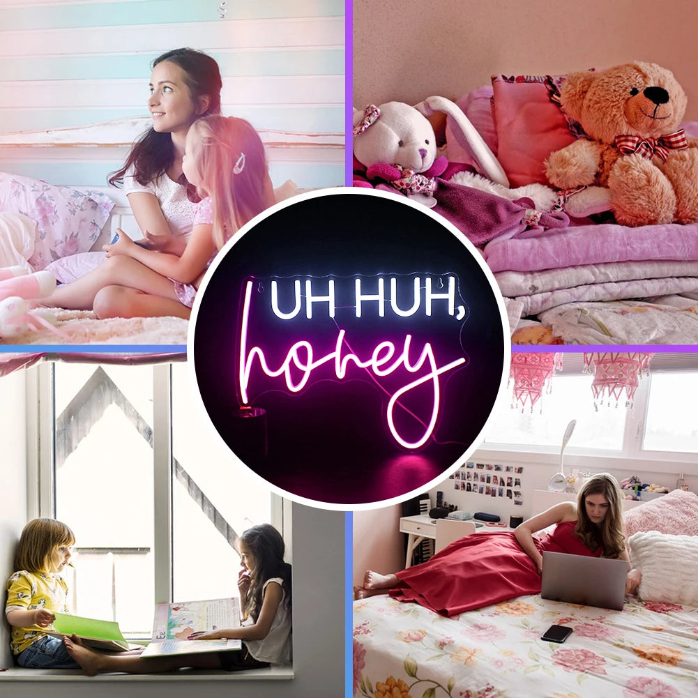 Uh Huh, Honey – LED-neonkyltti (5 V USB)