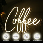 Coffee – LED-neonvalomainos (5 V USB)