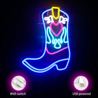 Cowboysaapas – LED-neonkyltti (5 V USB)