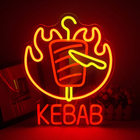 Kebab 5V Mini USB LED Neon Sign - Budget Friendly