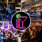 OPEN – Cocktaillasi – LED-neonvalomainos (5 V USB)
