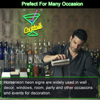 Cocktails – Vihreä cocktaillasi – LED-neonvalomainos (5 V USB)