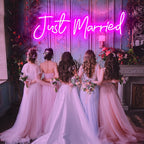 Just Married Wedding – LED-neonkyltti (5 V USB)