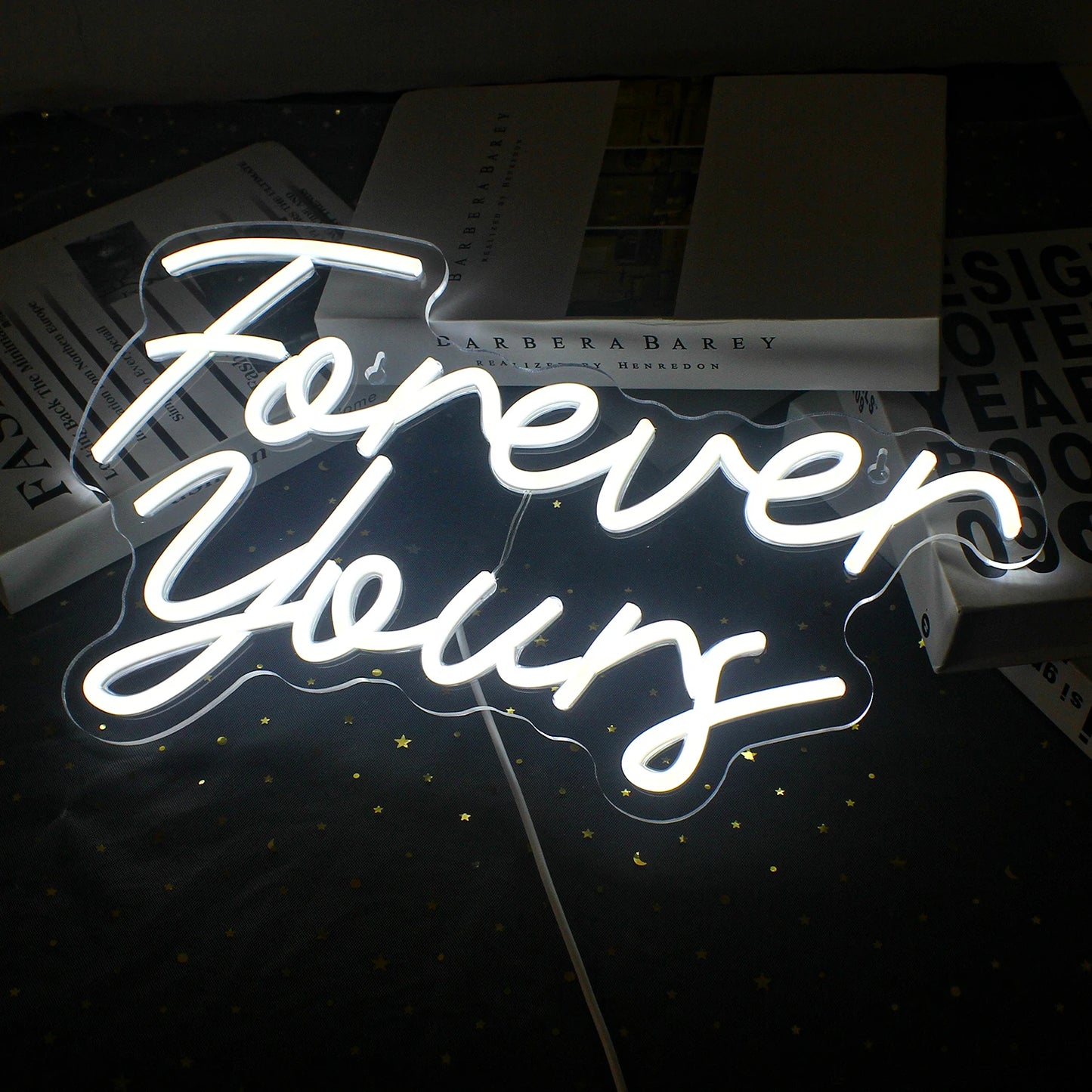 Forever Yours 5V Mini USB LED Neon Sign - Budget Friendly