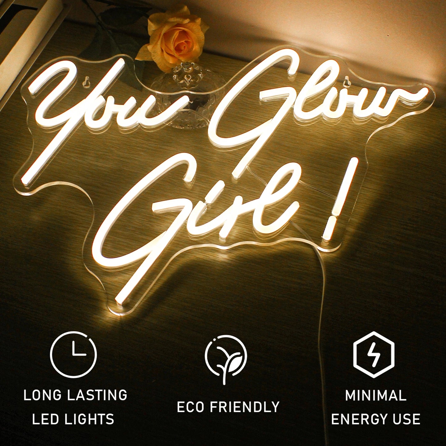 You Glow Girl 5V Mini USB LED Neon Sign - Budget Friendly