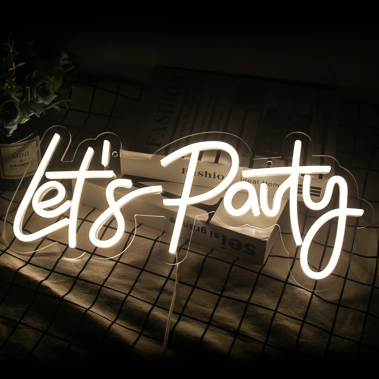 Let's Party 5V Mini USB LED Neon Sign - Budget Friendly