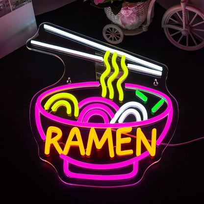 Ramen 5V Mini USB LED Neon Sign - Budget Friendly