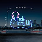 Music is My Life 5V USB LED Neon Sign - Budget Friendly