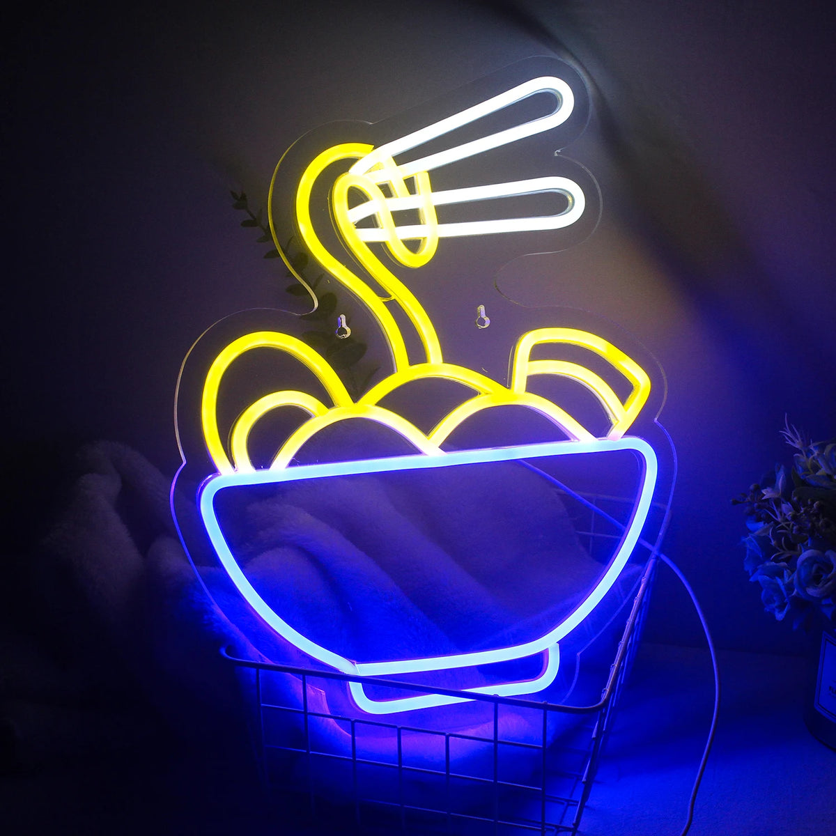 Ramen-nuudelit – LED-neonkyltti (5 V USB)